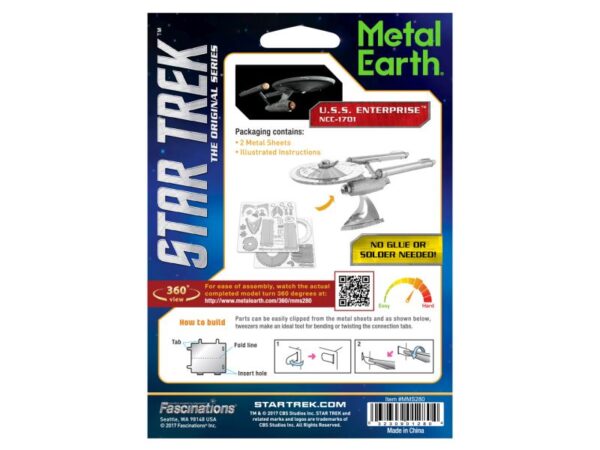 Metal Earth - Metallbausatz: Star Trek: Starship Enterprise NCC 1701 (Kirk)