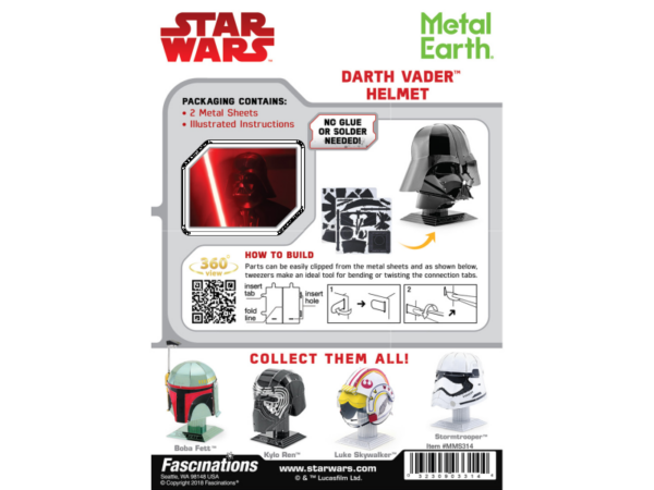 Star Wars: Darth Vader Helm Metal Earth - Metallbausatz: Star Wars: Darth Vader Helm