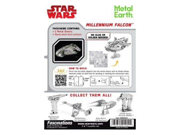 Star Wars: Millenium Falcon Metal Earth - Metallbausatz: Star Wars: Millenium Falcon