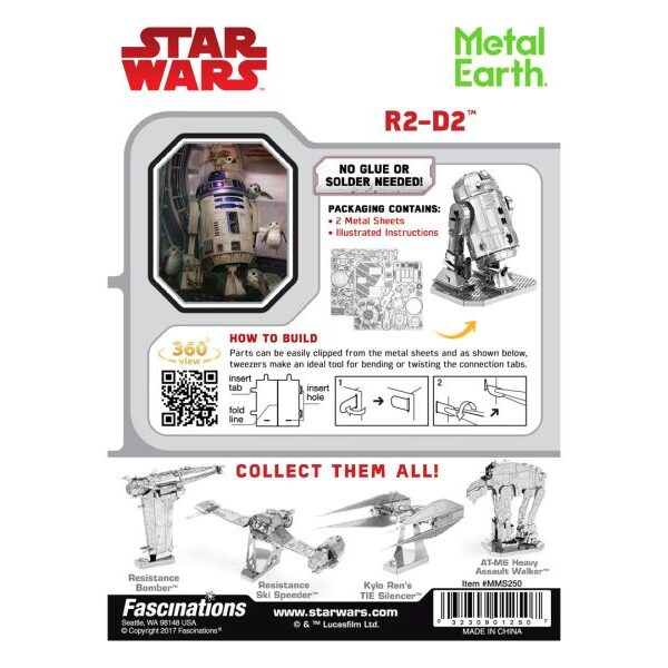 Star Wars: R2-D2 Metal Earth - Metallbausatz: Star Wars: R2 D2