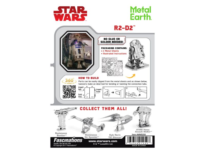 Star Wars: R2-D2 Metal Earth - Metallbausatz: Star Wars: R2 D2