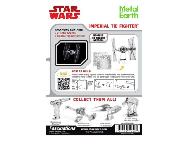 Star Wars: TIE Fighter Metal Earth - Metallbausatz: Star Wars: TIE Fighter