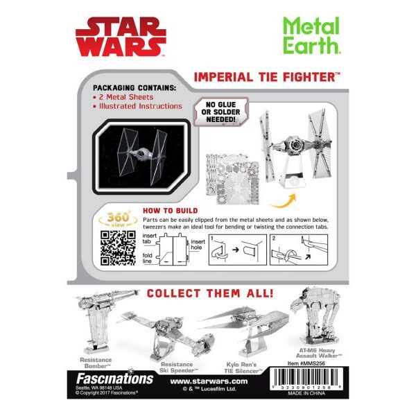 Star Wars: TIE Fighter Metal Earth - Metallbausatz: Star Wars: TIE Fighter