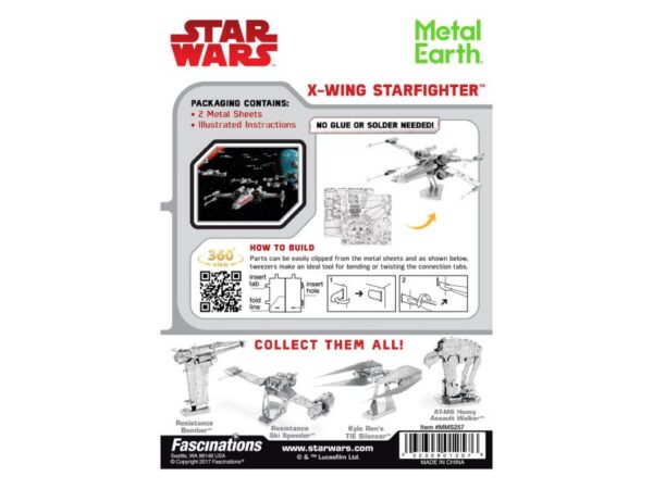 Star Wars: X-Wing Metal Earth - Metallbausatz: Star Wars: X Wing