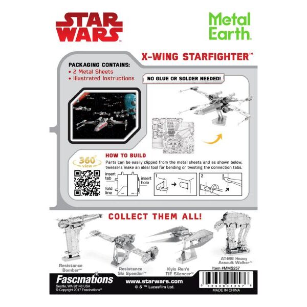 Star Wars: X-Wing Metal Earth - Metallbausatz: Star Wars: X Wing