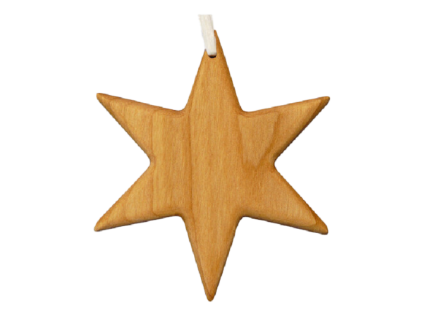 Stern Anhänger aus Holz - Motiv: Stern