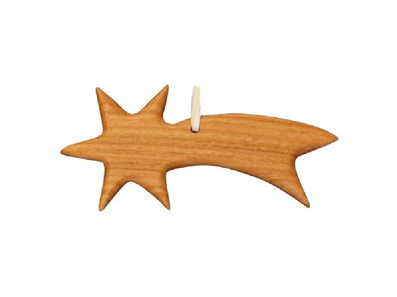 Sternschnuppe Anhänger aus Holz - Motiv: Sternschnuppe