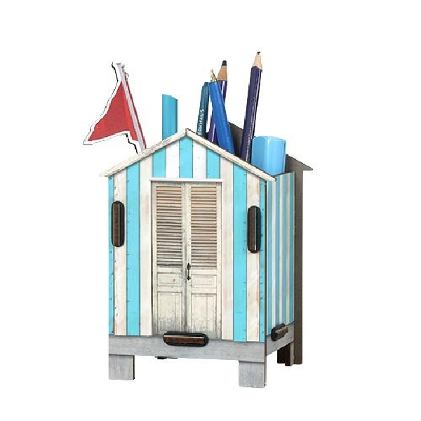 Stiftebox Strandhaus rot