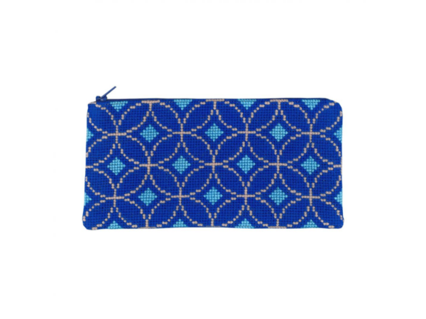 Fru Zippe- Kreuzstich Stifttasche: Sashiko