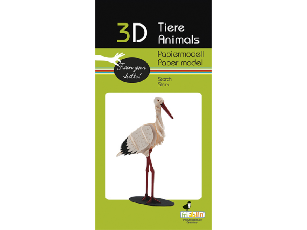 Fridolin - 3D Papiermodelle - Motiv: Storch