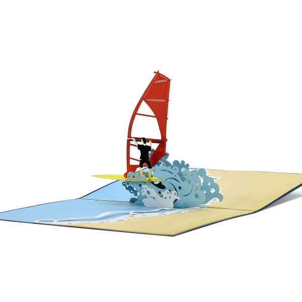 Klappkarte: Surfer