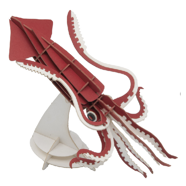 Fridolin - 3D Papiermodell - Motiv: Tintenfisch