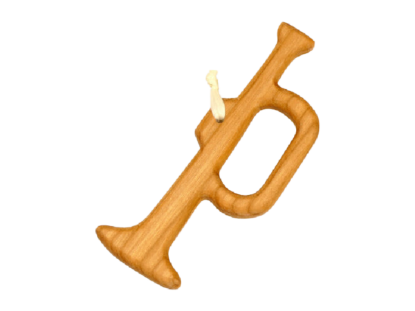Anhänger aus Holz - Motiv: Trompete