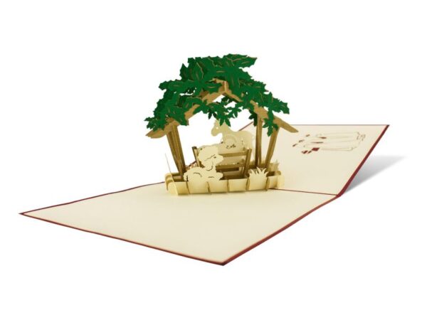 Klappkarte: Weihnachten Krippe