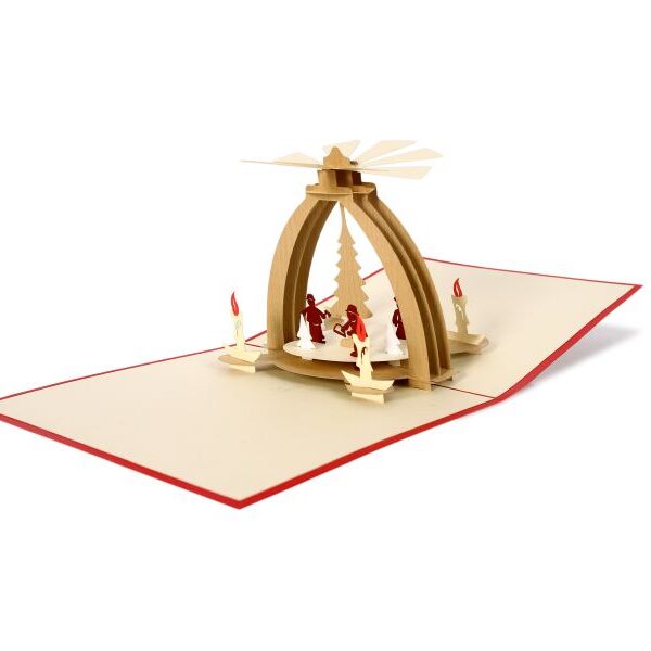 Klappkarte: Weihnachten: Pyramide