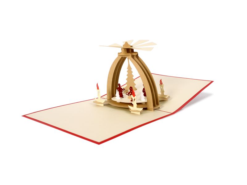 Klappkarte: Weihnachten: Pyramide