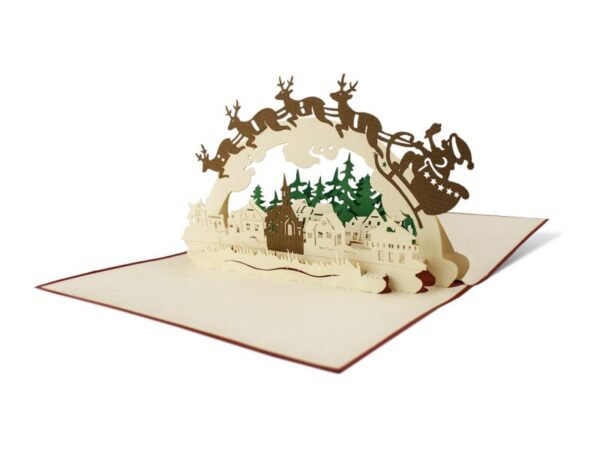 Klappkarte: Weihnachten Winterlandschaft