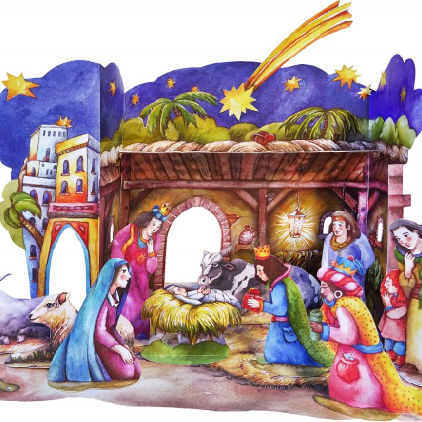 Weihnachtskrippe Bastelbuch: Weihnachtskrippe