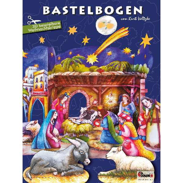 Weihnachtskrippe Bastelbuch - Motiv: Weihnachtskrippe