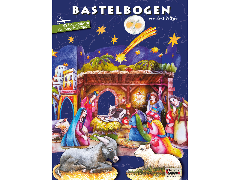 Weihnachtskrippe Bastelbuch - Motiv: Weihnachtskrippe