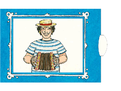 Ziehharmonika-Geburtstag Bärenpresse - Lebende Karte - Motiv: Ziehharmonika Geburtstag