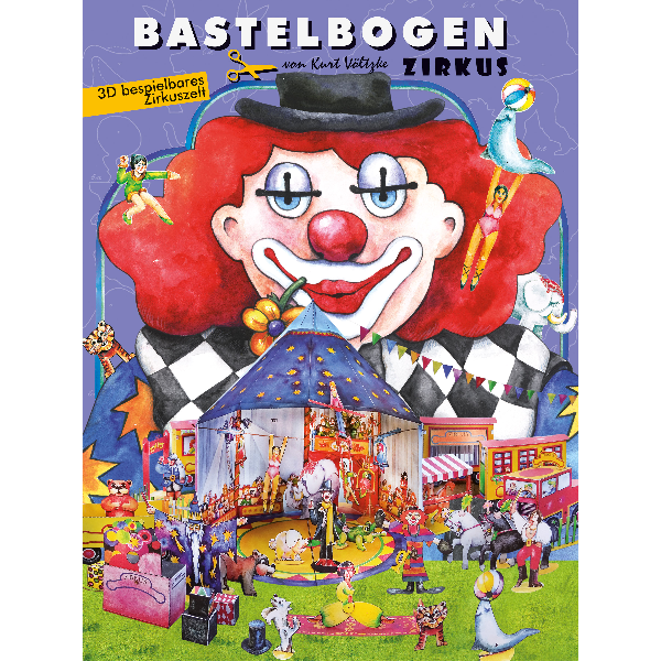 Bastellbogen aus Papier - Motiv: Zirkus