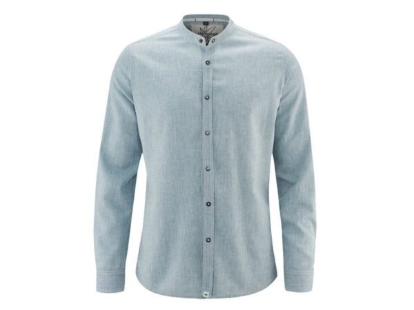 Hemd mit Stehkragen und Druckknöpfen