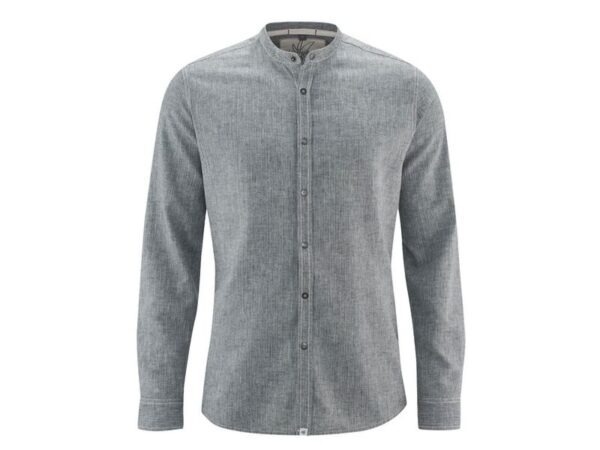 Hemd mit Stehkragen und Druckknöpfen