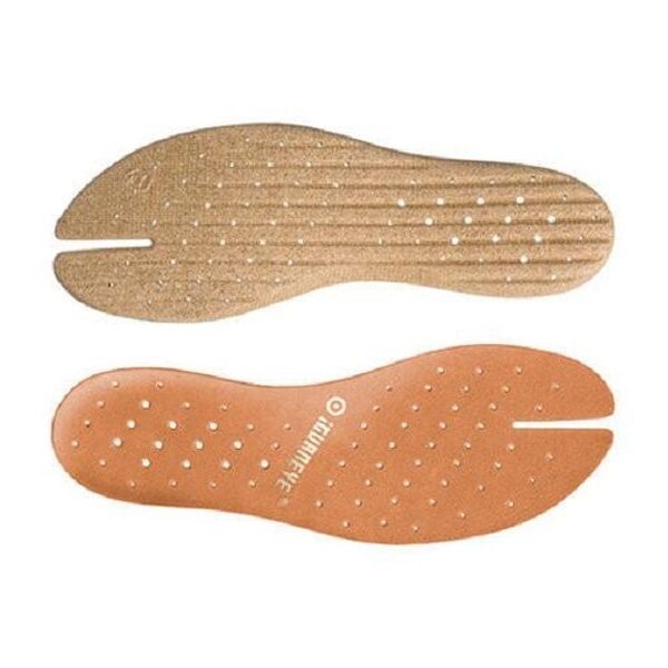 Grauweiß mit orangener Innensohle