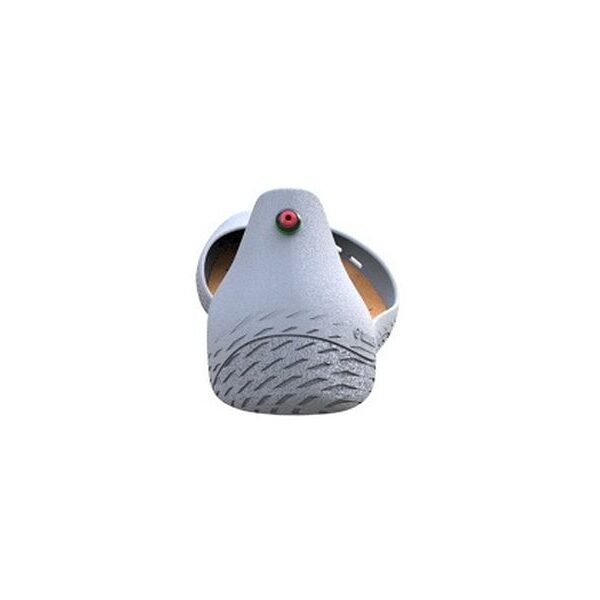 Grauweiß mit orangener Innensohle