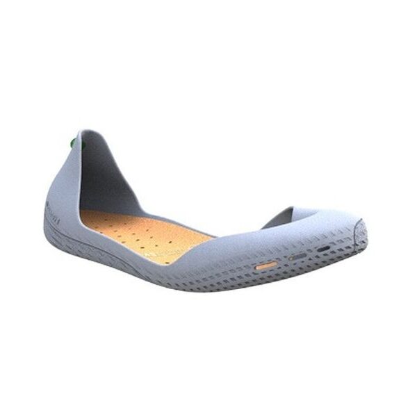 Grauweiß mit orangener Innensohle