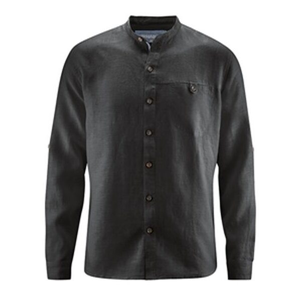 Stehkragenhemd 100% Hanf