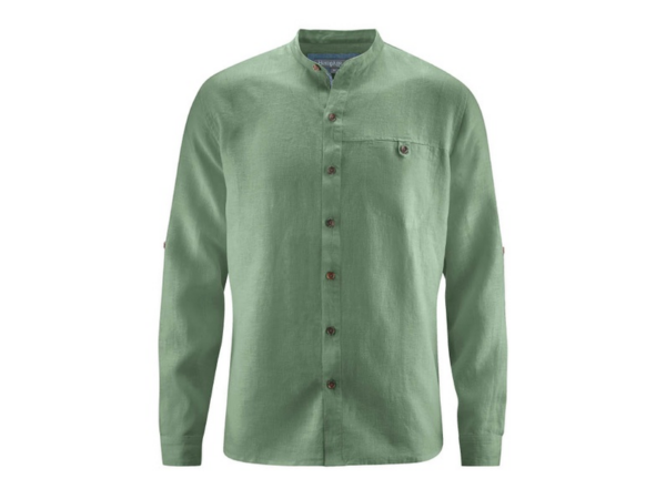 Stehkragenhemd 100% Hanf