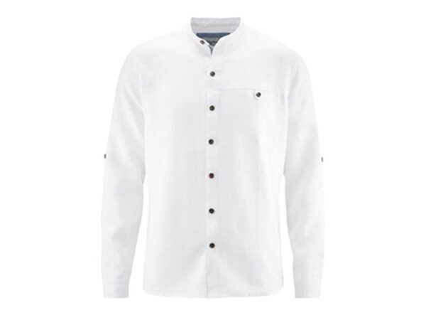 Stehkragenhemd 100% Hanf