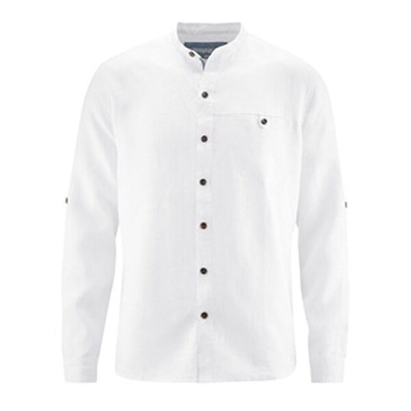 Stehkragenhemd 100% Hanf