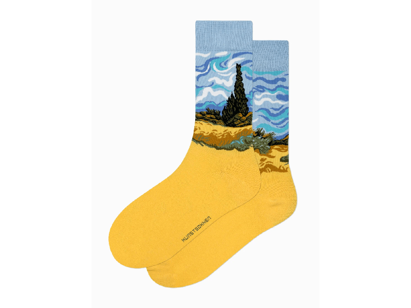 Zypressen Vincent van Gogh: Kornfeld mit Zypressen