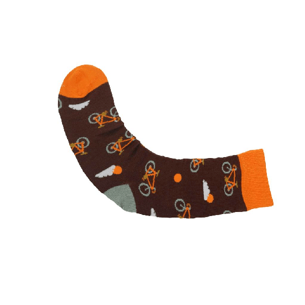 Bambus-Socken: Fahrräder - Braun, 41-45 Bambus Socken: Fahrräder Braun, 41 45