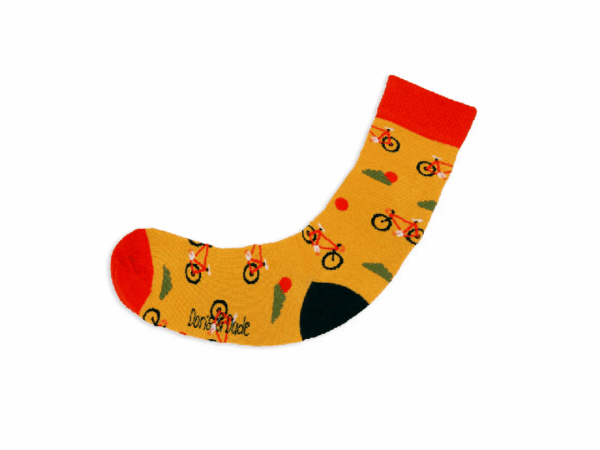 Bambus-Socken: Fahrräder - Gelb, 36-40 Bambus Socken: Fahrräder Gelb, 36 40