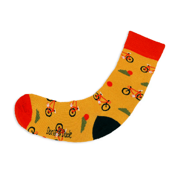 Bambus-Socken: Fahrräder - Gelb, 36-40 Bambus Socken: Fahrräder Gelb, 36 40