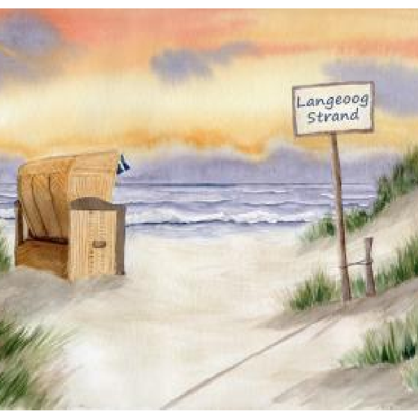 Postkarte: Langeooger Strand