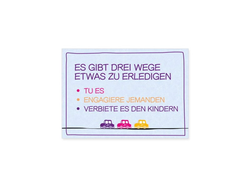 Postkarte: Drei Wege