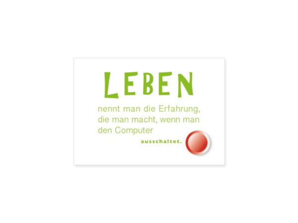 Postkarte: Leben nennt man