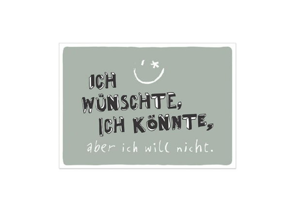 Postkarte: Ich wünschte ich