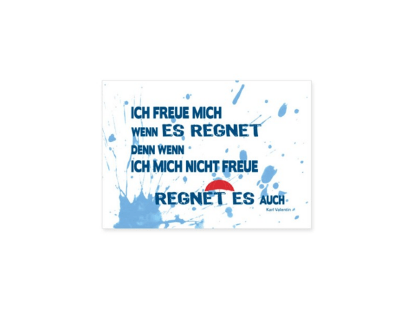 Postkarte: Ich freue mich