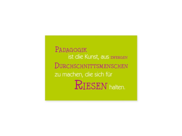 Postkarte: Zwerge zu Riesen