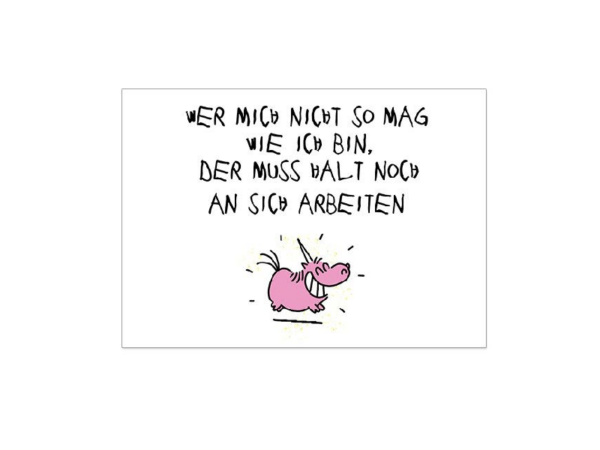 Postkarte: An sich arbeiten