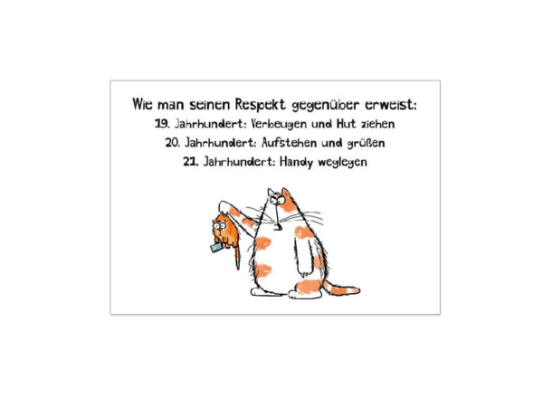 Postkarte: Catzz - Respekt