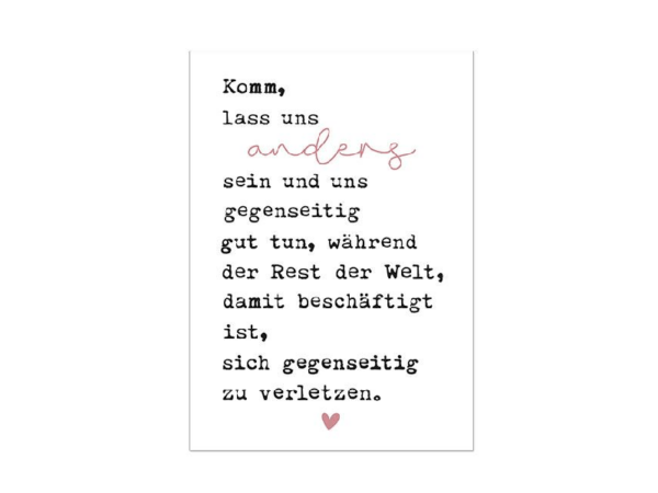 Postkarte: Komm lass uns