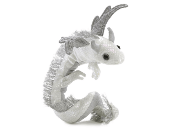 Fingerpuppen-Armband: weißer Drache