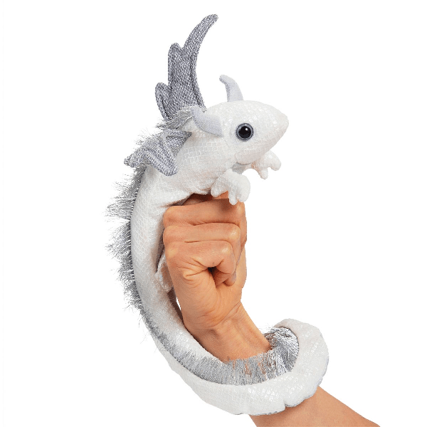 Fingerpuppen-Armband: weißer Drache